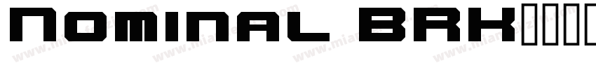 Nominal BRK字体转换